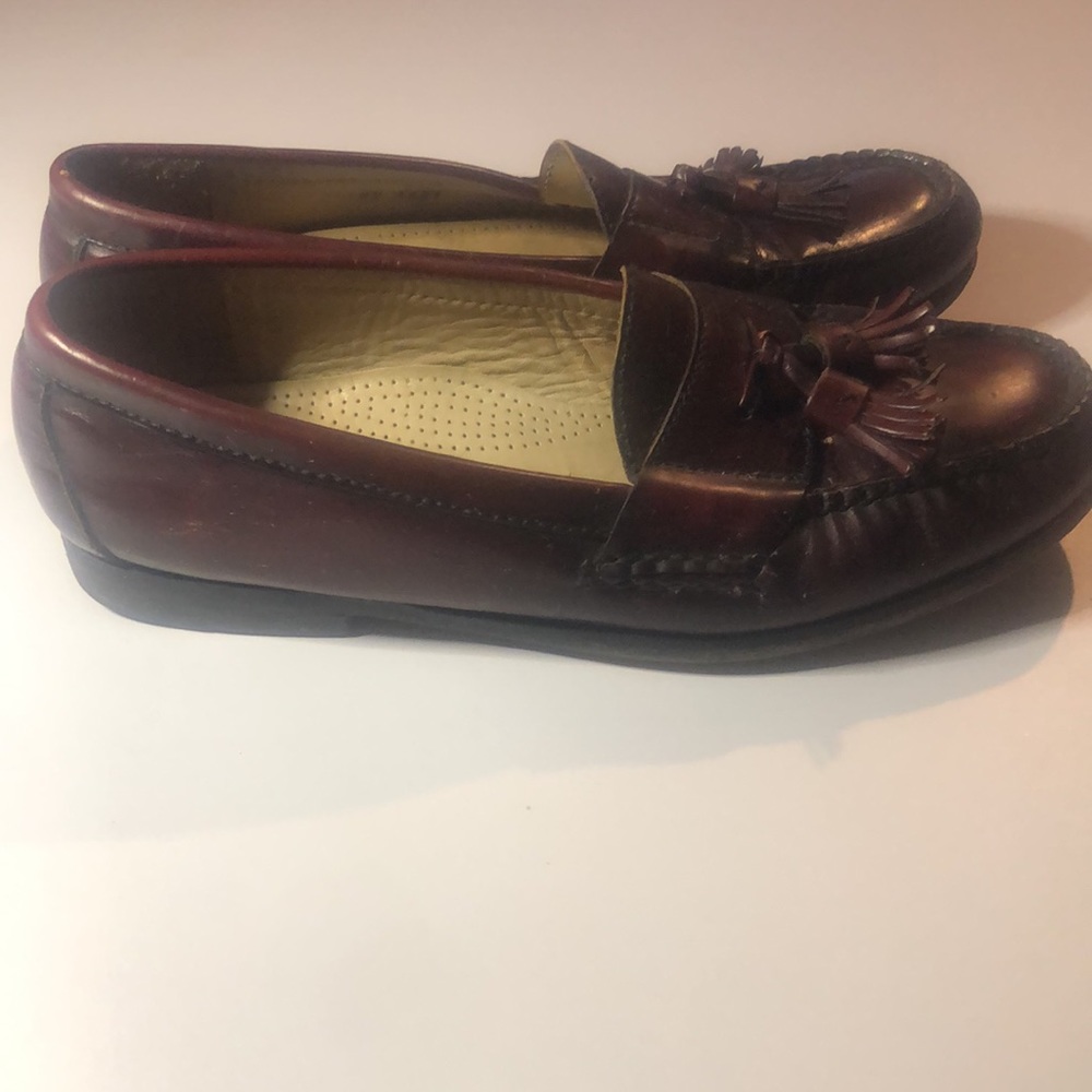 Men’s tassel wing tip fall Memory Mahogany Cole Haan flex comfort oxfords shoes - Picture 7 of 11